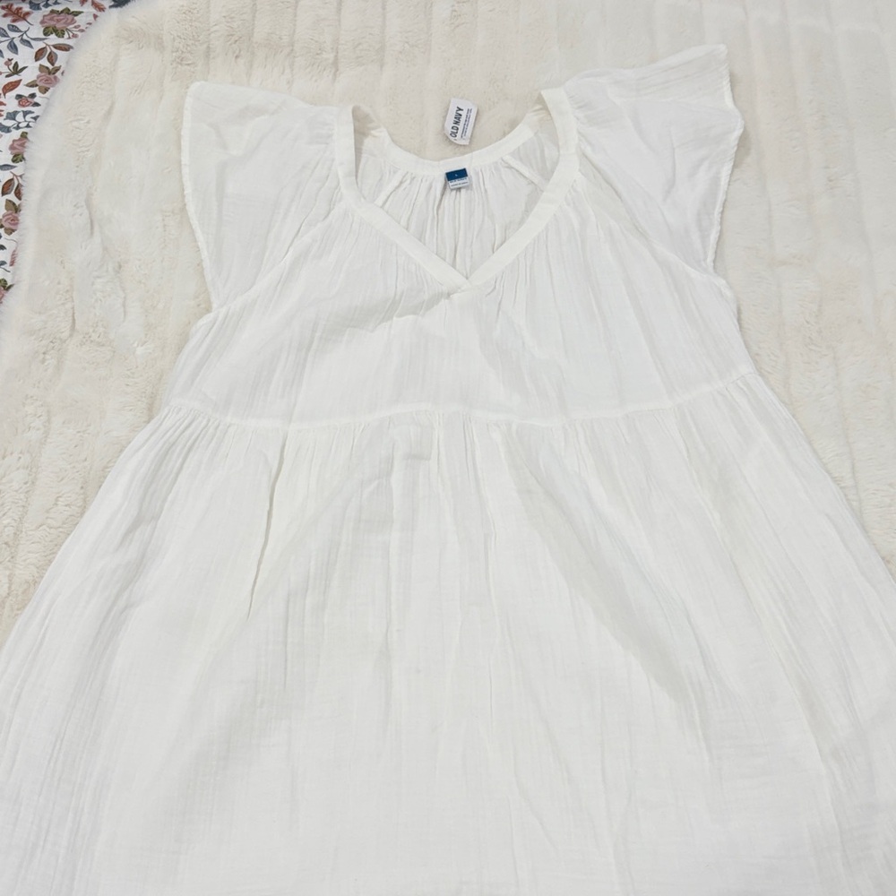Old Navy Ivory Textured Blouse